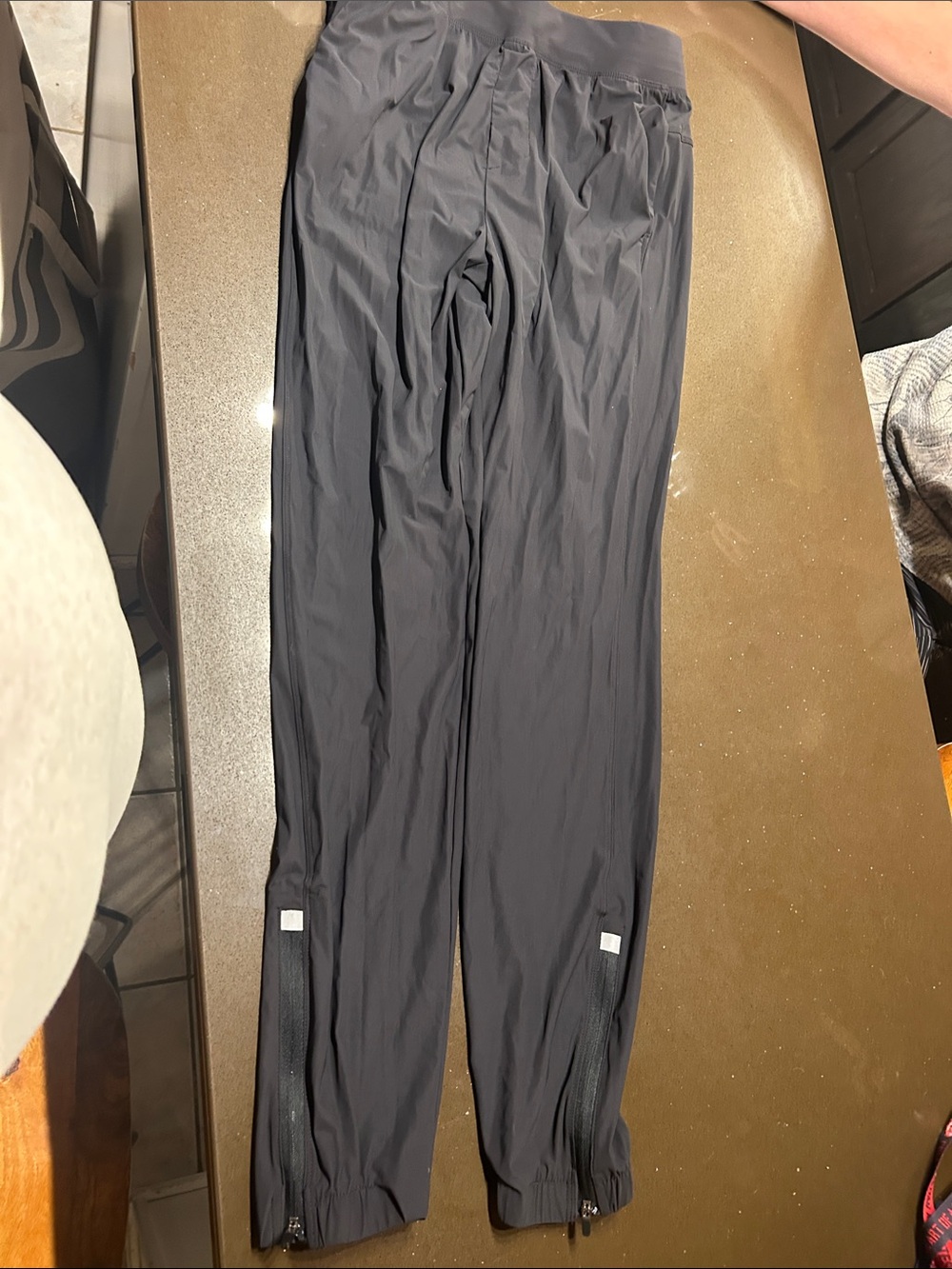 all in motion Black Men's Jogger Track Pants with Zip Ankles